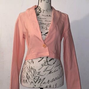 Pink Cropped Blazer